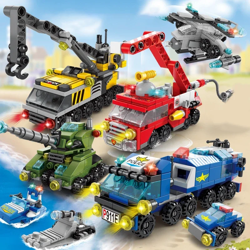 Claw Crane Machine - Klocki konstrukcyjne City Fire Car dla